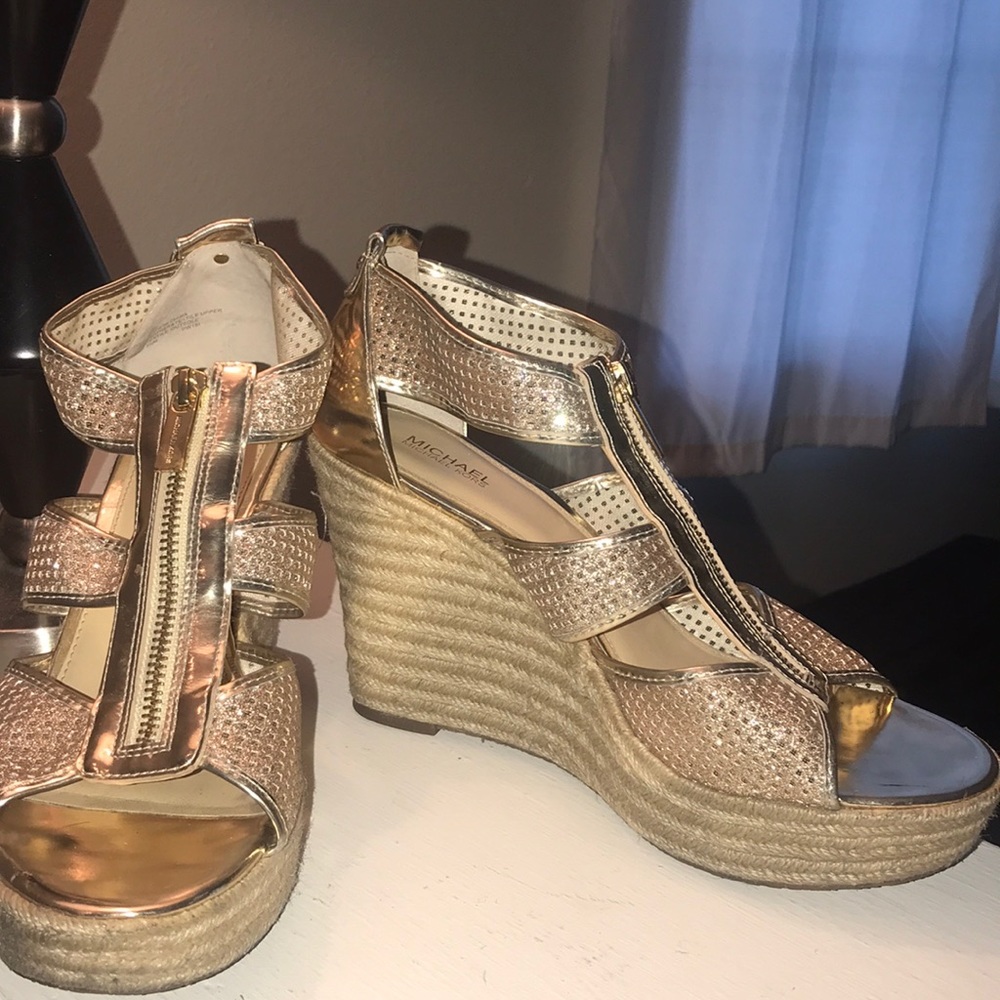 Gold wedges from Michael by Michael Kors